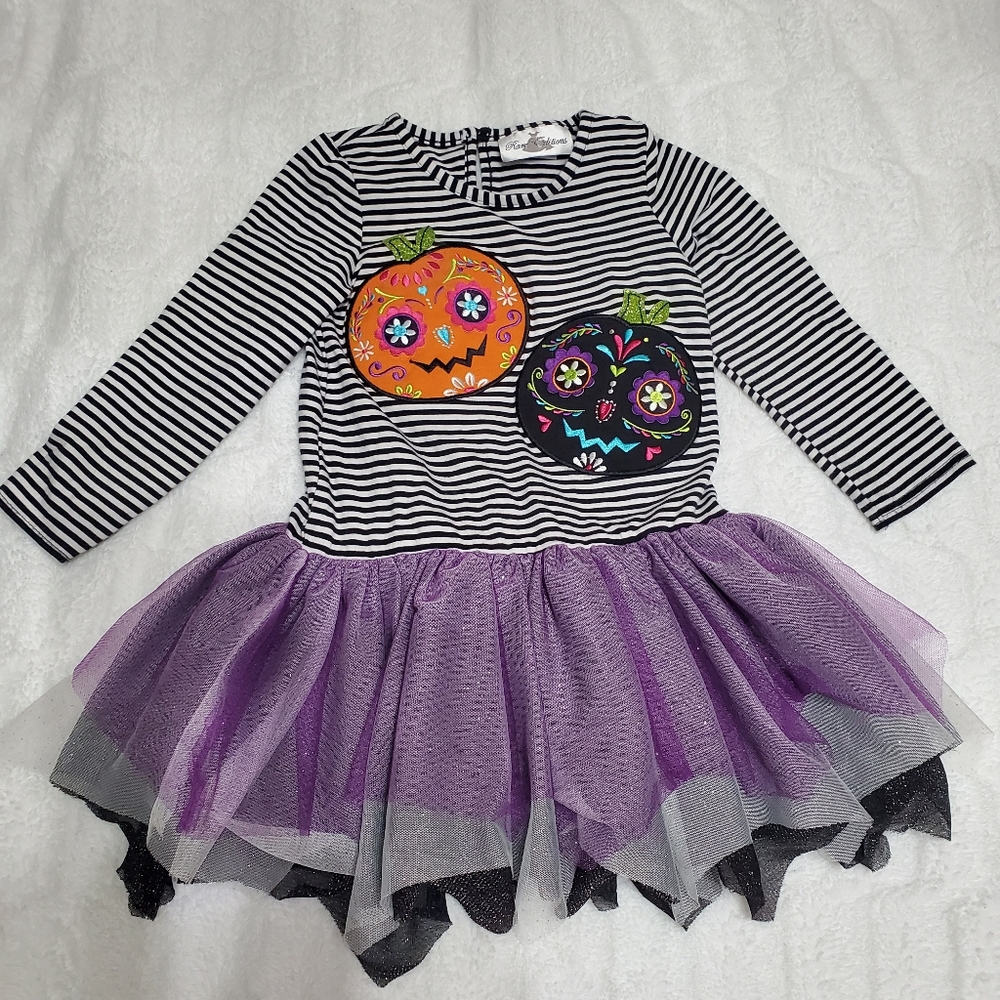 Rare editions halloween tunic 4t Calavera Pumpkin Dia De Los Muertos